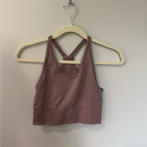 Zella Mauve Crop Sports Bra Tank